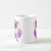 キャンデーの妖精のパグの王女 コーヒーマグカップ (中央)