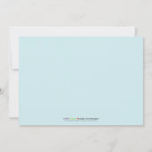 キャンデーの専門店の誕生日のパーティの招待状(青い) 招待状 (裏面)