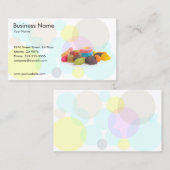 キャンデーの店の名刺のテンプレート 名刺 (正面/裏面)