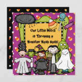 キャンデーの時代遅れのハローウィンパーティの招待状 招待状 (正面/裏面)