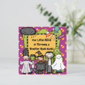 キャンデーの時代遅れのハローウィンパーティの招待状 招待状 (スタンド正面)