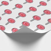 キャンデーの棒つきキャンデーの菓子 ラッピングペーパー (角)