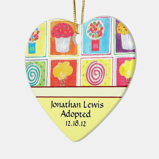 キャンデーの菓子の採用の発表のオーナメント セラミックオーナメント (左)
