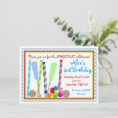 キャンデーの誕生日の招待状 招待状 (スタンド正面)