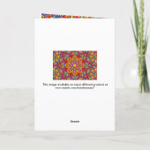 キャンデーの赤い黄橙色のヴィンテージの万華鏡のように千変万化するパターン カード (裏面)