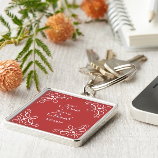 キャンデーの赤はキーホルダー渦巻きます キーホルダー (側面)