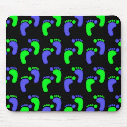 キャンデーの足の青いカスタマイズ可能 マウスパッド (正面)