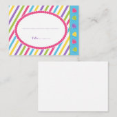 キャンデーは縞で飾ります プレイスカード (正面/裏面)