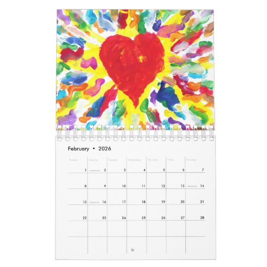 キャンデーは自閉症の芸術家に水をまきます カレンダー