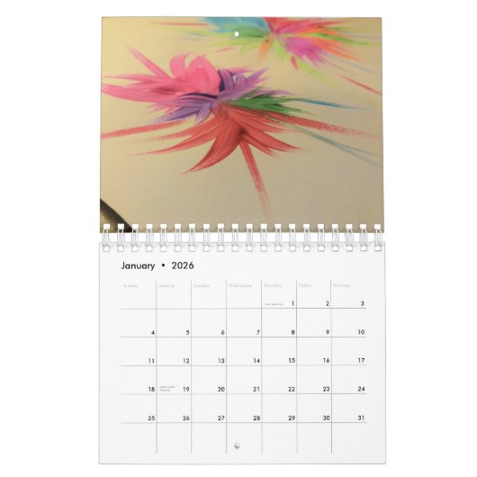 キャンデーは自閉症の芸術家に水をまきます カレンダー (1月 2026)