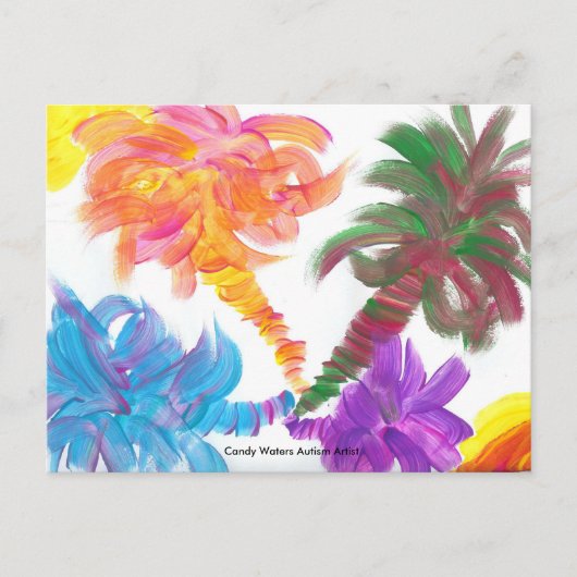 キャンデーは自閉症の芸術家に水をまきます ポストカード (正面)