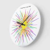 キャンデーは自閉症の芸術家に水をまきます ラージ壁時計 (傾斜)