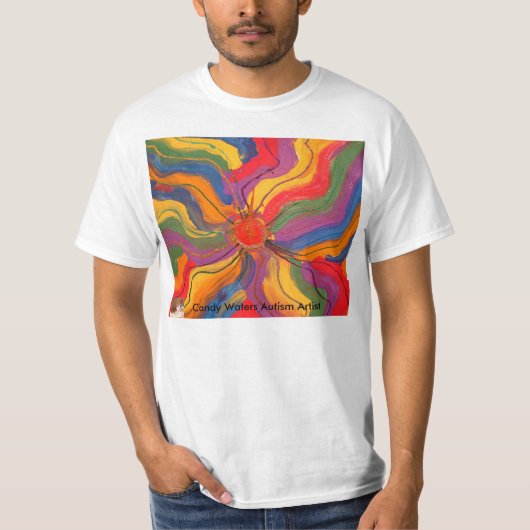 キャンデーは自閉症の芸術家に水をまきます Tシャツ (正面)