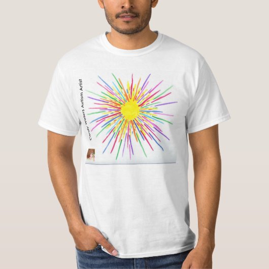 キャンデーは自閉症の芸術家に水をまきます Tシャツ (正面)