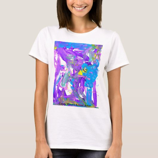 キャンデーは自閉症の芸術家に水をまきます Tシャツ (正面)