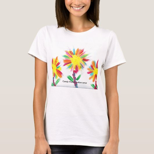 キャンデーは自閉症の芸術家に水をまきます Tシャツ (正面)