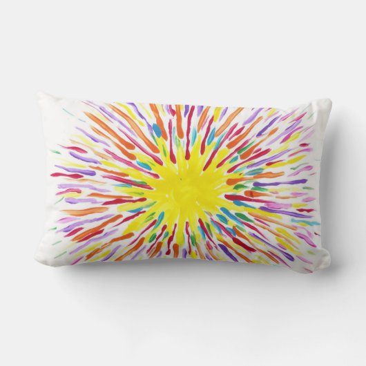 キャンデーは自閉症の芸術家の枕に水をまきます ランバークッション (裏面)