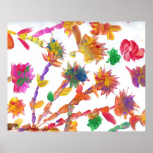キャンデーは自閉症の芸術家の絵画ポスターに水をまきます ポスター