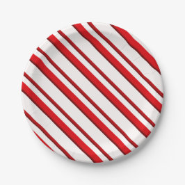 キャンデーは、ペパーミントの赤及び白縞で飾ります ペーパープレート
