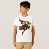 キャンデーを持つかわいいヴィンテージのクリスマスの小妖精や小人 Tシャツ (正面フル)