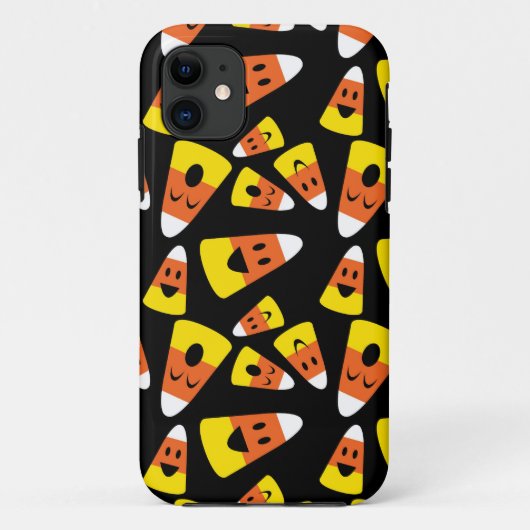 キャンデートウモロコシのオレンジハロウィン幸せなパターン Case-Mate iPhoneケース (裏面)
