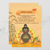 キャンデートウモロコシのトルコThansgivingの招待状 招待状 (正面/裏面)