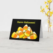 キャンデートウモロコシのハロウィンのテンプレートの山 カード (黄色い花)