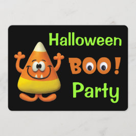 キャンデートウモロコシのハロウィンのブーイングのパーティー 招待状