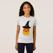 キャンデートウモロコシのハロウィンの魔法使い Tシャツ (正面フル)