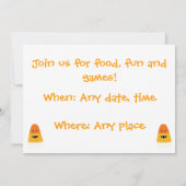 キャンデートウモロコシモンスターの招待状 招待状 (裏面)