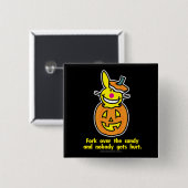 キャンデー上のフォーク 缶バッジ (正面&裏面)