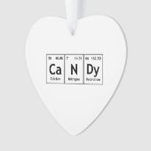 キャンデー化学周期表の単語要素原子 オーナメント (正面)