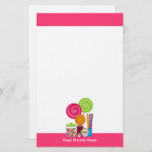 キャンデー及び菓子の文房具 便箋 (正面/裏面)