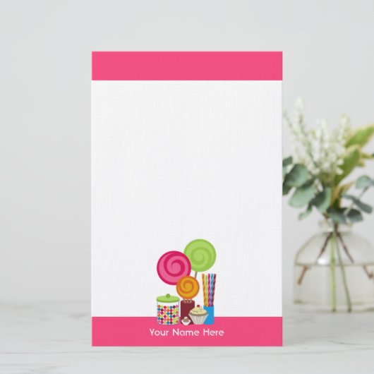 キャンデー及び菓子の文房具 便箋 (スタンド正面)