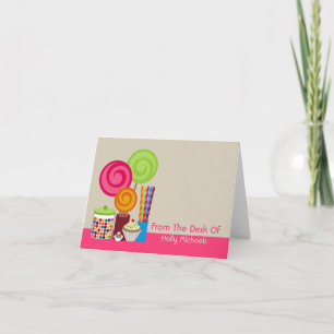 キャンデー及び菓子パーソナライズなNotecard ノートカード