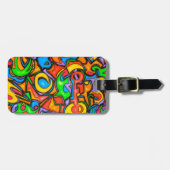 キャンデー手によって絵を描かれた抽象芸術を隠したところ ラゲッジタグ (正面横)