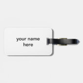 キャンデー手によって絵を描かれた抽象芸術を隠したところ ラゲッジタグ (裏面横)