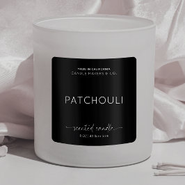 キャンドエレガントル包装ミニマル白黒Sq スクエアシール