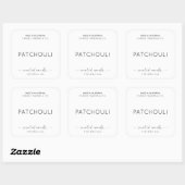 キャンドエレガントル包装用ミニマル白黒 スクエアシール (シート)