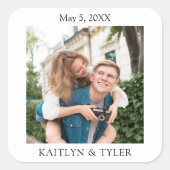 キャンドパーソナライズされたル結婚式の引き出物感謝していカスタム スクエアシール (正面)