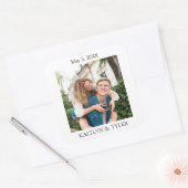 キャンドパーソナライズされたル結婚式の引き出物感謝していカスタム スクエアシール (封筒)