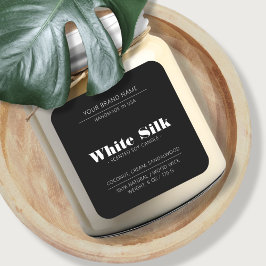 キャンドモダンルブラック製品包装ラベル スクエアシール