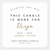 キャンドモダンル〔占星術の〕十二宮図ラベル スクエアシール (正面)