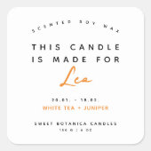 キャンドモダンル〔占星術の〕十二宮図ラベル スクエアシール (正面)