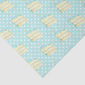 キャンドルお誕生日ケーキ付き水彩水玉模様 薄葉紙 (詳細)