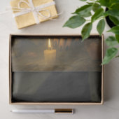 キャンドルとスカルゴシックのハロウィーンを持つダークウィッチ 薄葉紙 (ギフト)