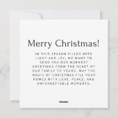 キャンドルとティファニー付き水色クリスマスカード シーズンカード (裏面)