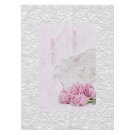 キャンドルとバラ テーブルクロス