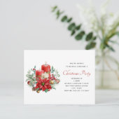 キャンドルとフローラブーケクリスマスパーティー ポストカード (スタンド正面)