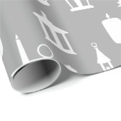 キャンドルとランタンスモーキーグレー ラッピングペーパー (ロールコーナー)